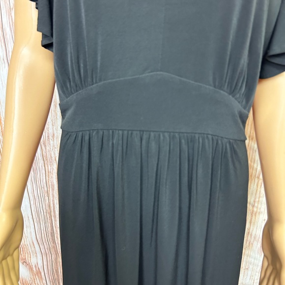 Susan Graver Split Flutter Sleeve Jersey Knit Dress - Picture 3 of 9